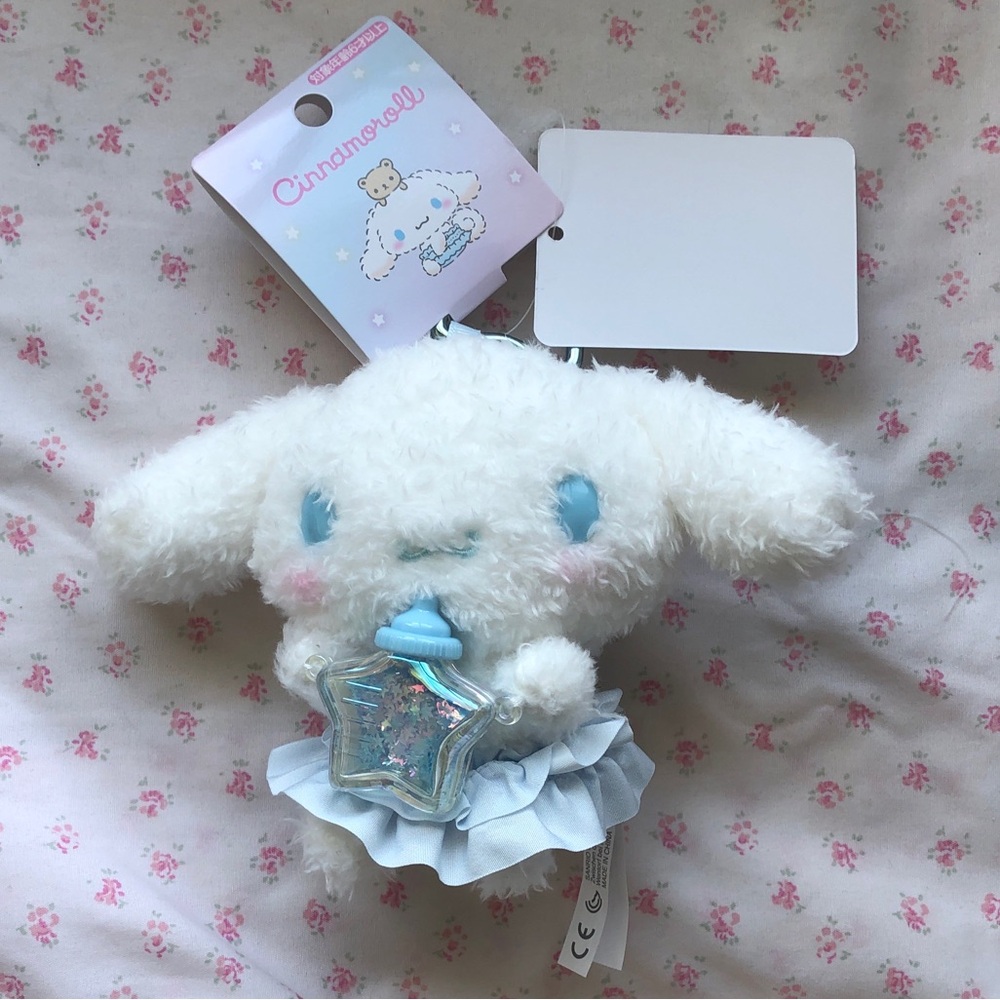 Sanrio Cinnamoroll Mascot Plush Baby Stardust Collection Keyring Charm 🐰🩵🤍💕💕🍼🍼